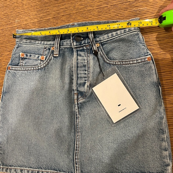 Wardrobe.NYC Denim Mini Skirt Size 24 - Picture 6 of 8